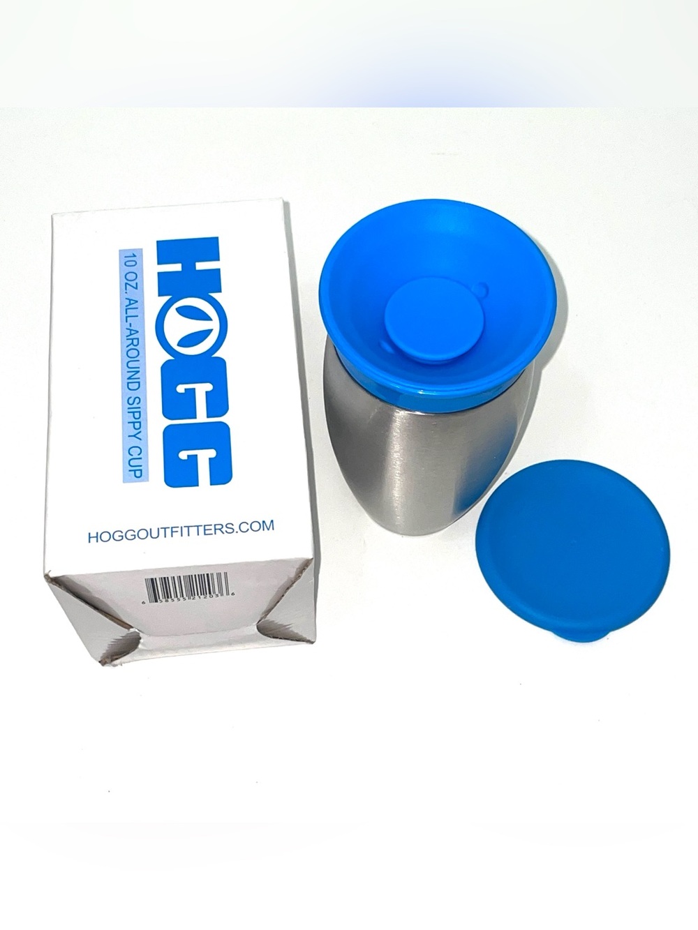 HOGG Brand Blue Stainless Steel All Around Sippy Cup 10oz Tumbler